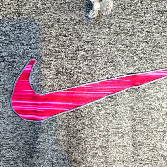 Nike Womens Jacket Sweatshirt Hood M medium Gray Misses Coat Sz 8 10 Junior Girl - Picture 5 of 10